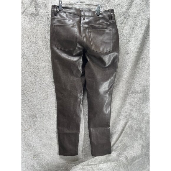 Aritzia $148 Women's 4 Wilfred The Melina Vegan Leather Pants Birch Brown NWOT - Picture 5 of 6